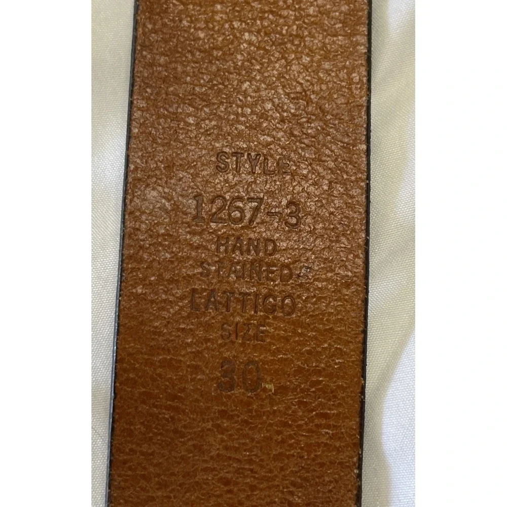 Vtg 70S-80S Levi Strauss Brown  Leather Belt W Buckle Sz 30